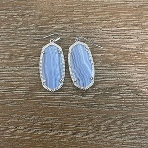 Kendra Scott blue lace agate earrings